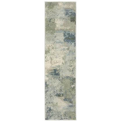 Branson Blue Green Modern & Contemporary Casual Indoor Rug