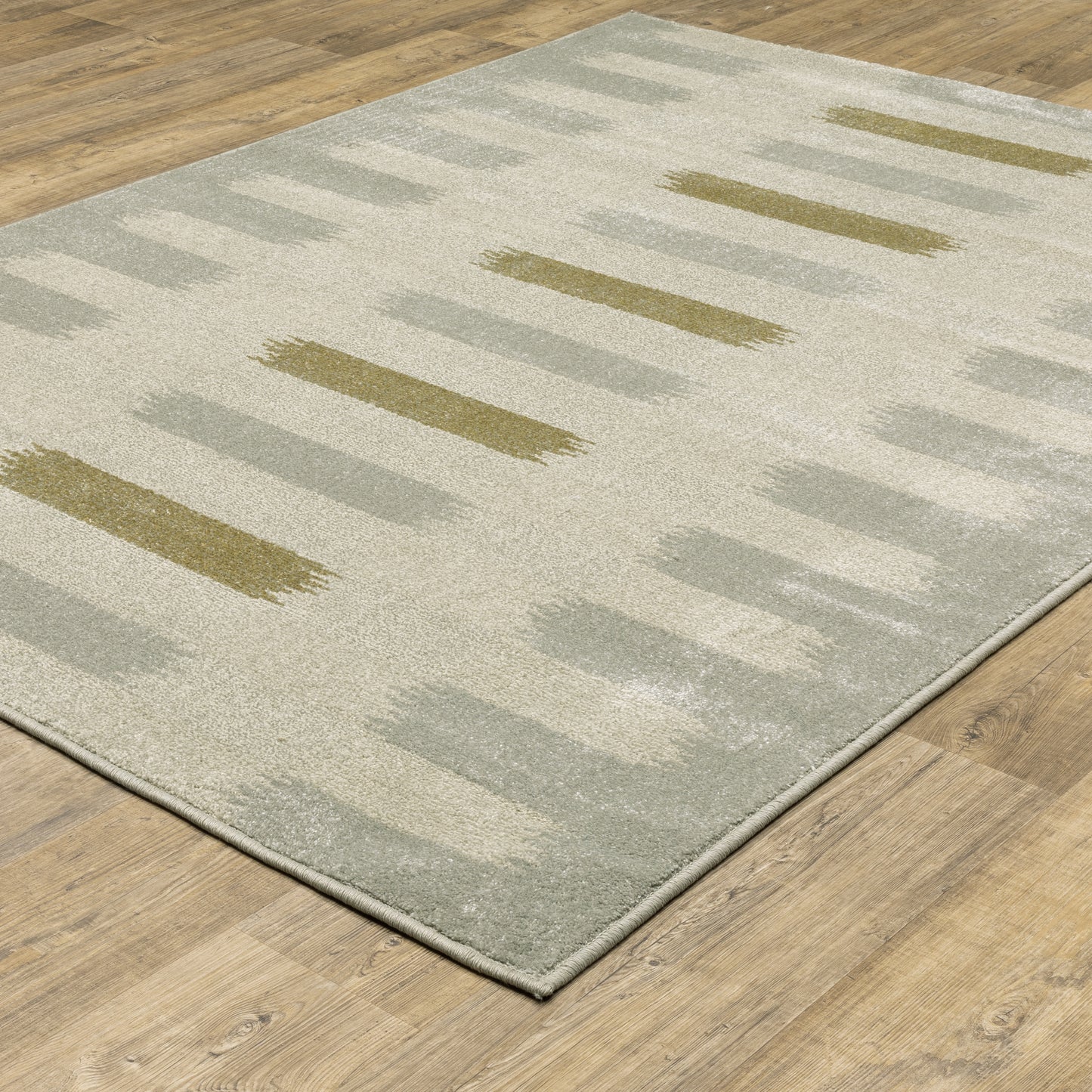 Branson Beige Grey Modern & Contemporary Striped Indoor Rug