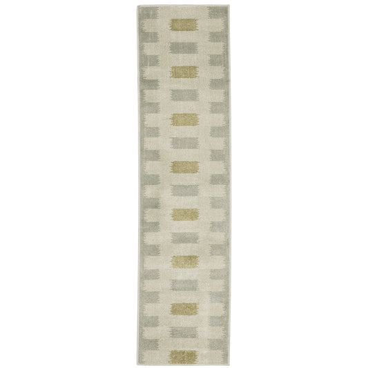 Branson Beige Grey Modern & Contemporary Striped Indoor Rug