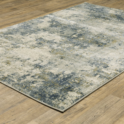 Branson Beige Teal Modern & Contemporary Abstract Indoor Rug