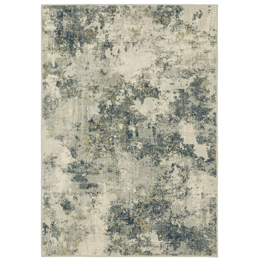 Branson Beige Teal Modern & Contemporary Abstract Indoor Rug