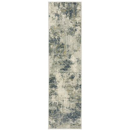 Branson Beige Teal Modern & Contemporary Abstract Indoor Rug