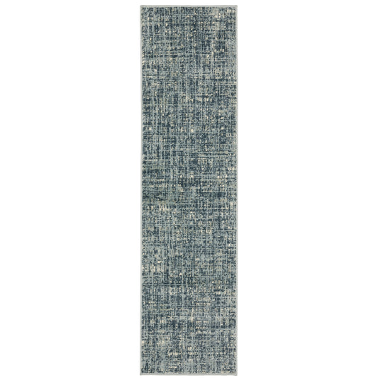 Branson Blue Grey Modern & Contemporary Striped Indoor Rug