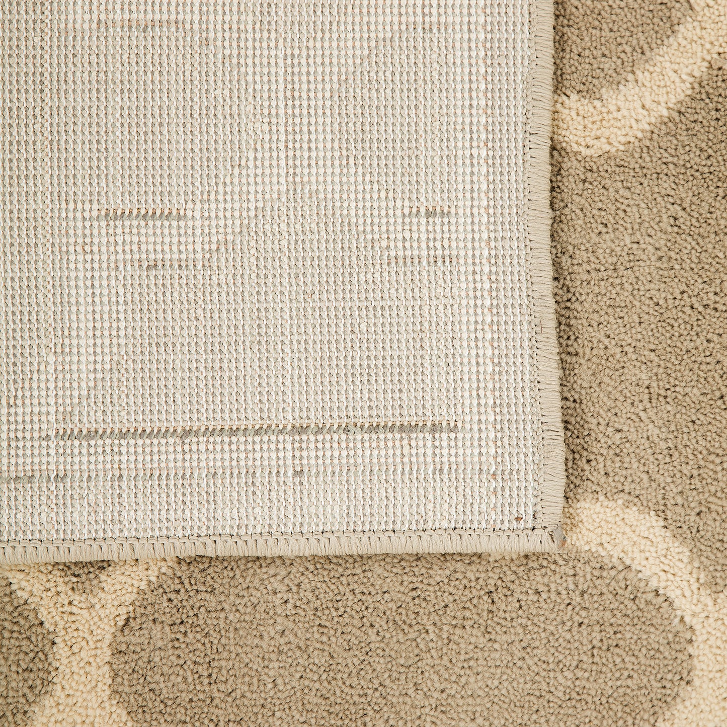 Brentwood Tan Beige Transitional Geometric Indoor Rug