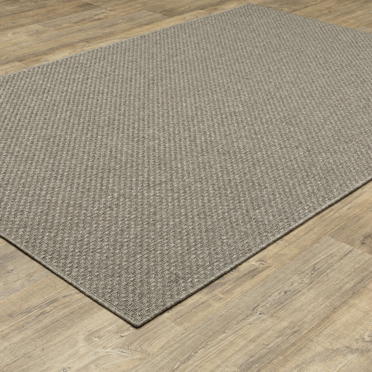 Caicos Grey Light Grey Casual Solid Ulimate Performance - Indoor/Outdoor Rug