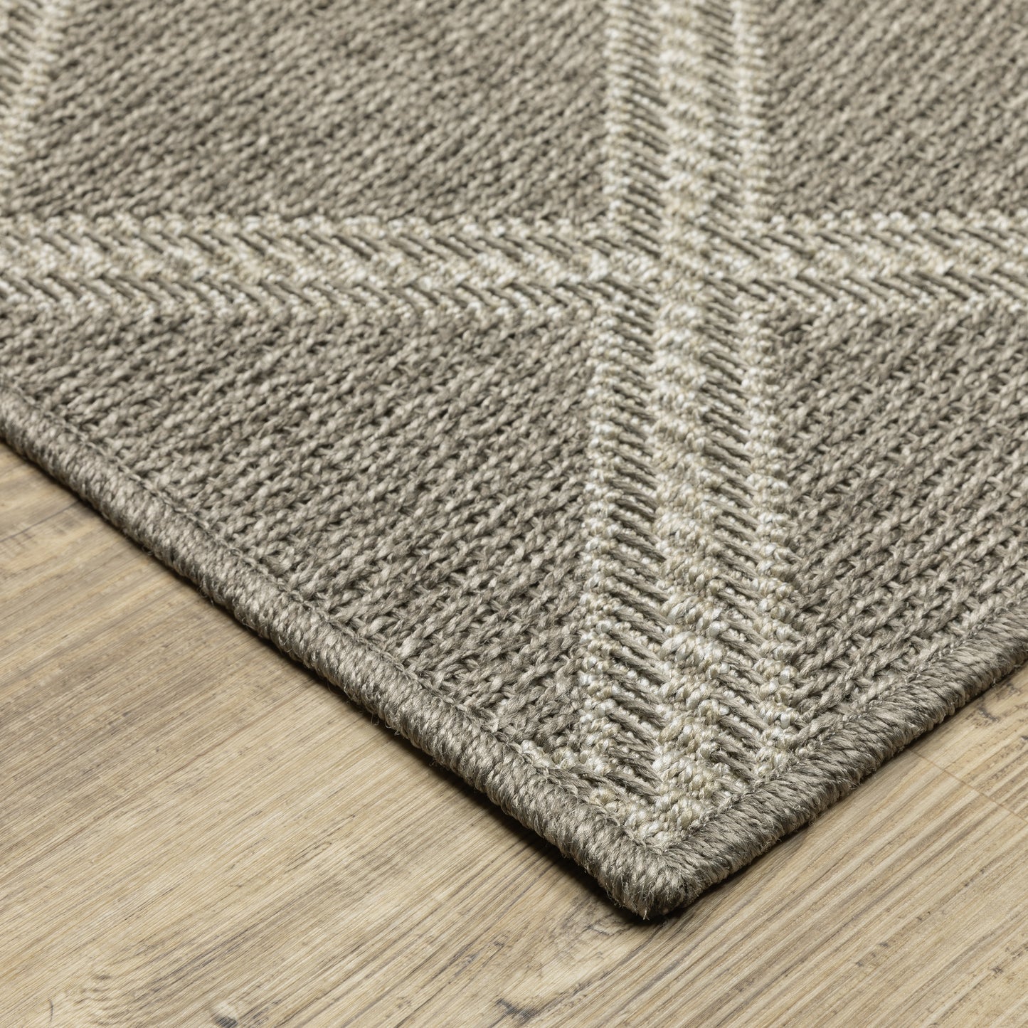 Caicos Grey Light Grey Casual Lattice Ulimate Performance - Indoor/Outdoor Rug