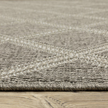 Caicos Grey Light Grey Casual Lattice Ulimate Performance - Indoor/Outdoor Rug