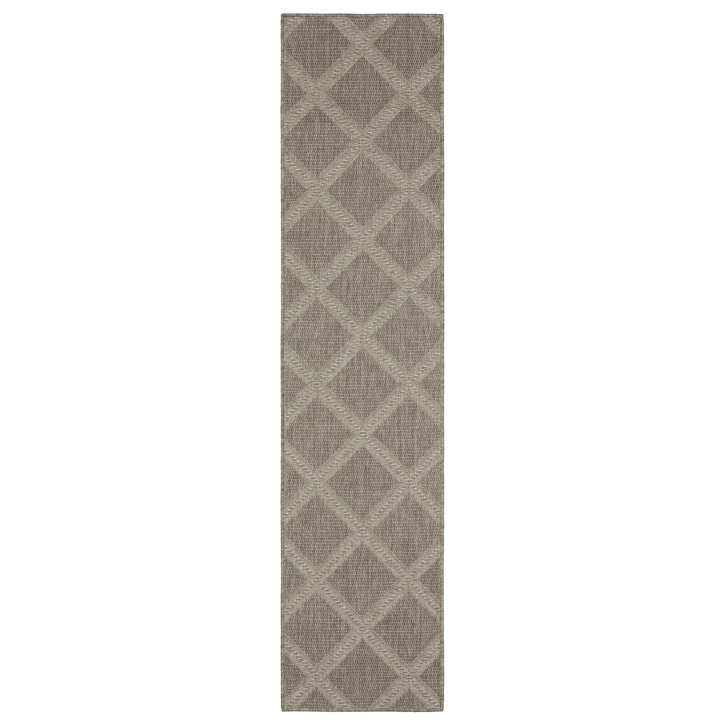 Caicos Grey Light Grey Casual Lattice Ulimate Performance - Indoor/Outdoor Rug