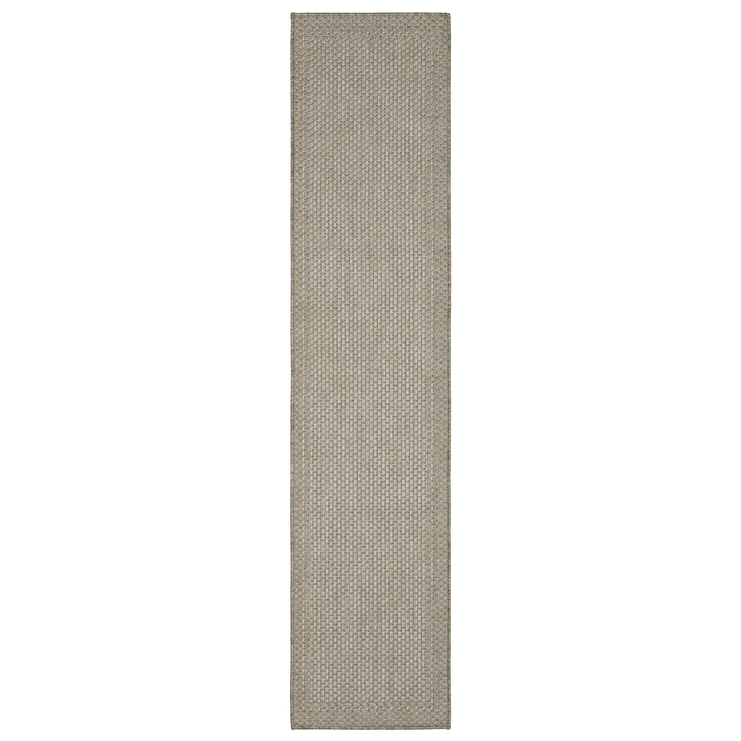 Caicos Grey Light Grey Casual Border Ulimate Performance - Indoor/Outdoor Rug