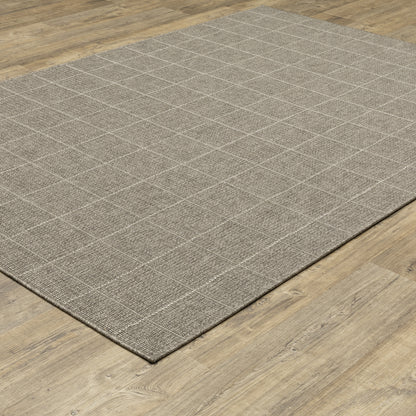 Caicos Grey Light Grey Casual Geometric Ulimate Performance - Indoor/Outdoor Rug