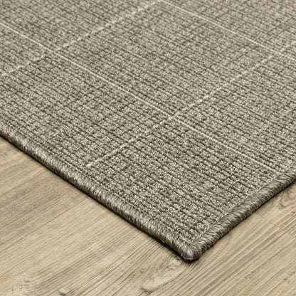 Caicos Grey Light Grey Casual Geometric Ulimate Performance - Indoor/Outdoor Rug