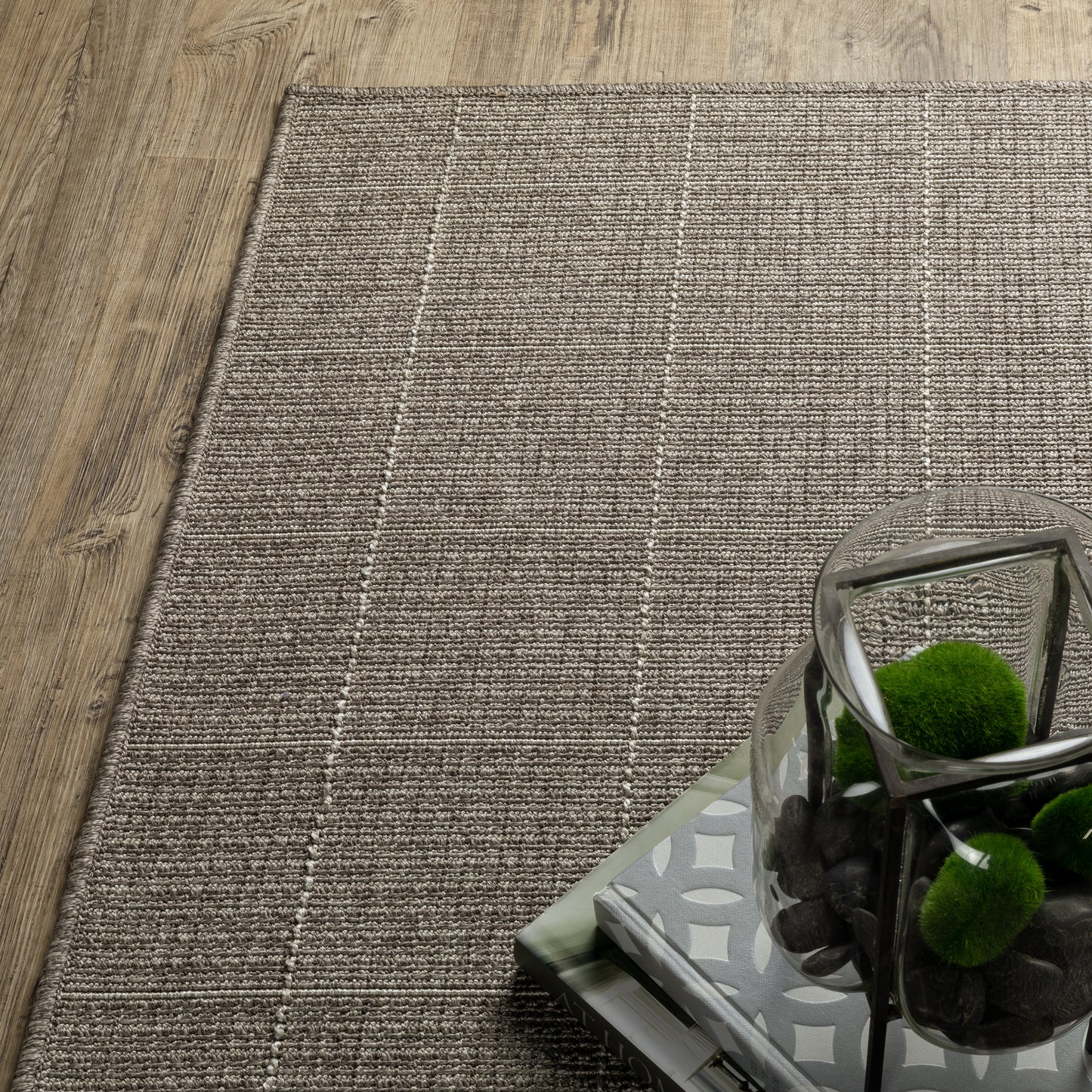 Caicos Grey Light Grey Casual Geometric Ulimate Performance - Indoor/Outdoor Rug