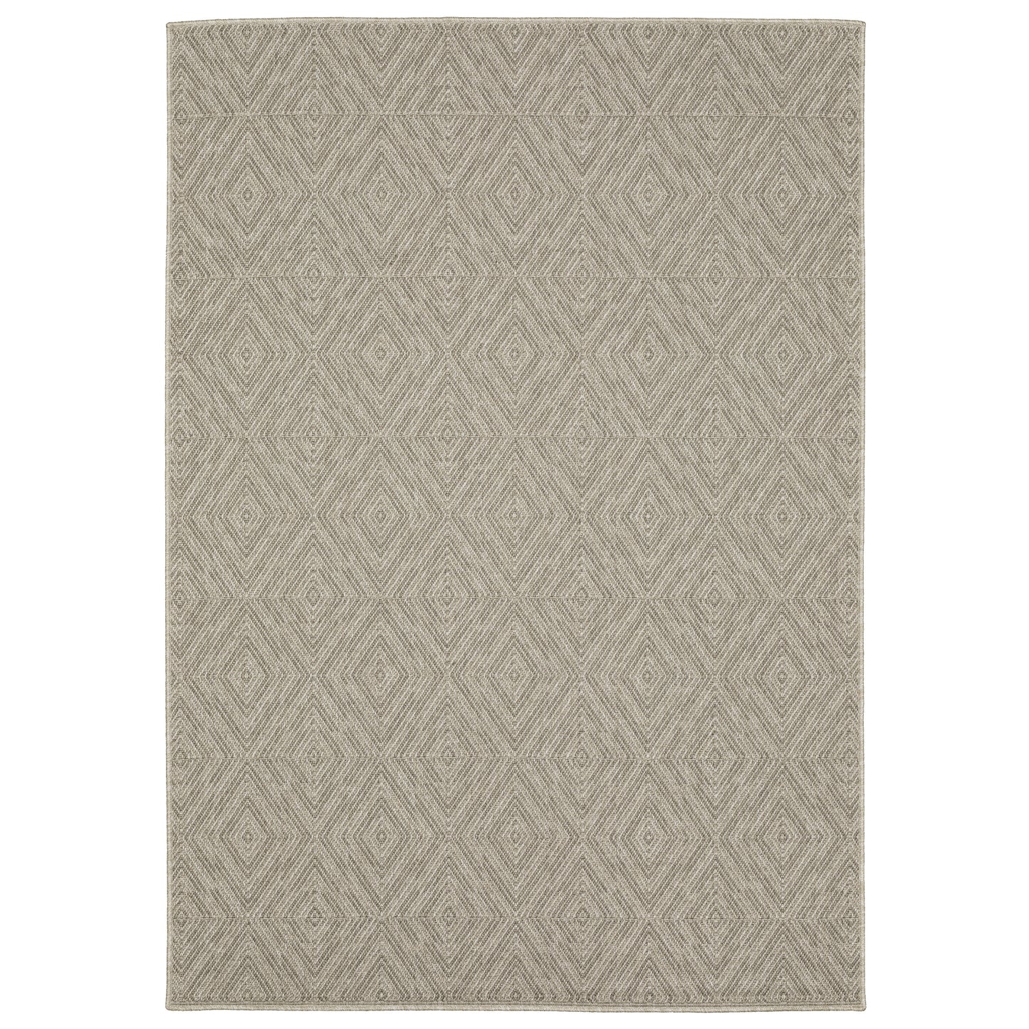 Caicos Grey Light Grey Casual Diamond Ulimate Performance - Indoor/Outdoor Rug