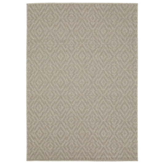 Caicos Grey Light Grey Casual Diamond Ulimate Performance - Indoor/Outdoor Rug