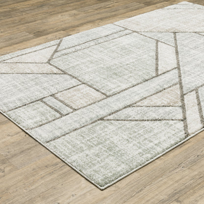 Cambria Grey Beige Modern & Contemporary Geometric Indoor Rug