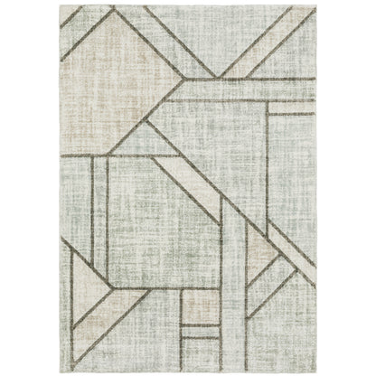 Cambria Grey Beige Modern & Contemporary Geometric Indoor Rug