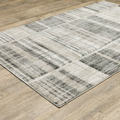 Cambria Tan Charcoal Modern & Contemporary Geometric Indoor Rug