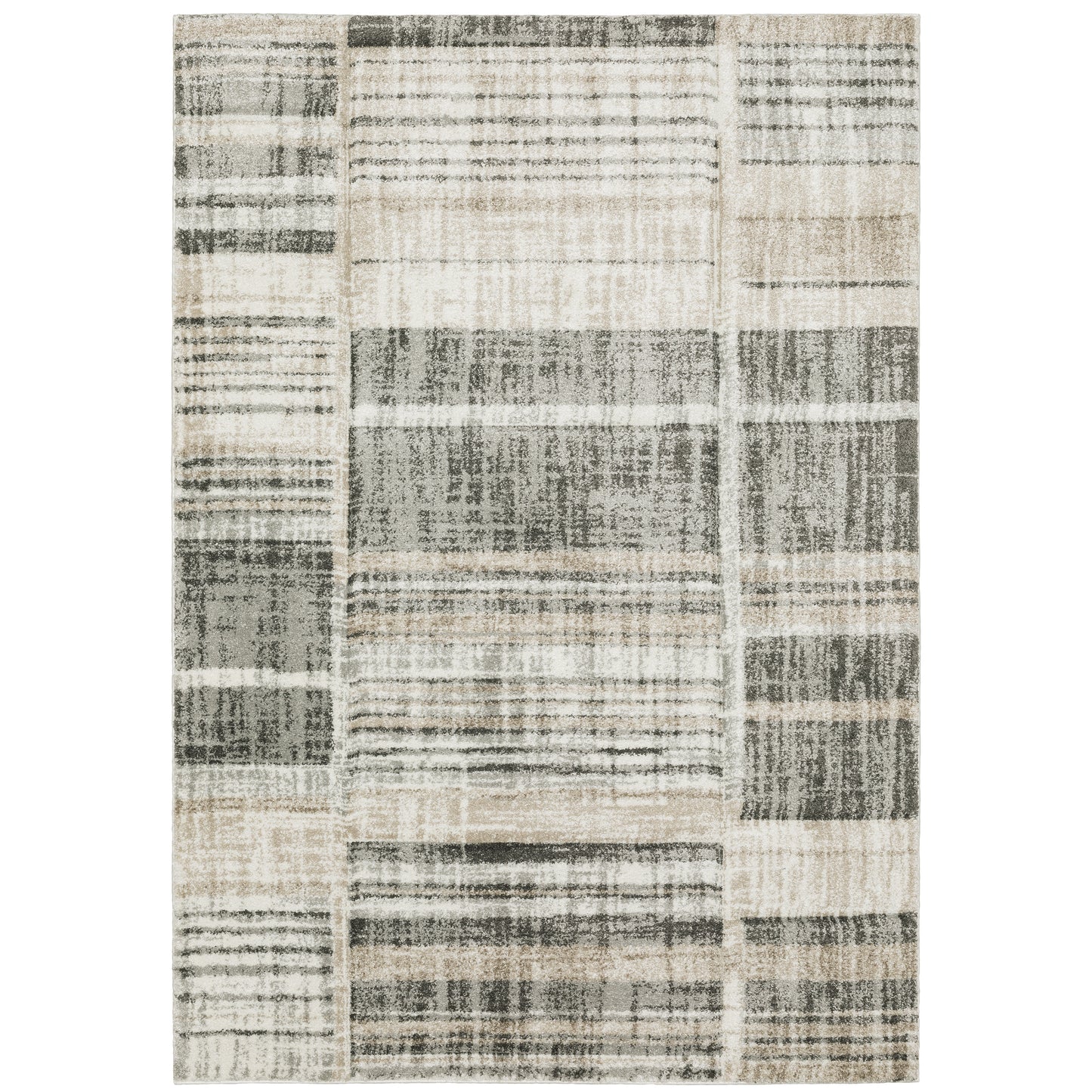 Cambria Tan Charcoal Modern & Contemporary Geometric Indoor Rug