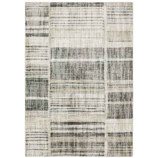 Cambria Tan Charcoal Modern & Contemporary Geometric Indoor Rug