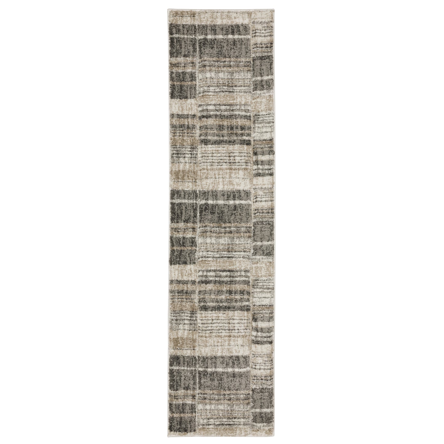 Cambria Tan Charcoal Modern & Contemporary Geometric Indoor Rug