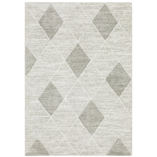 Cambria Grey Ivory Modern & Contemporary Geometric Indoor Rug