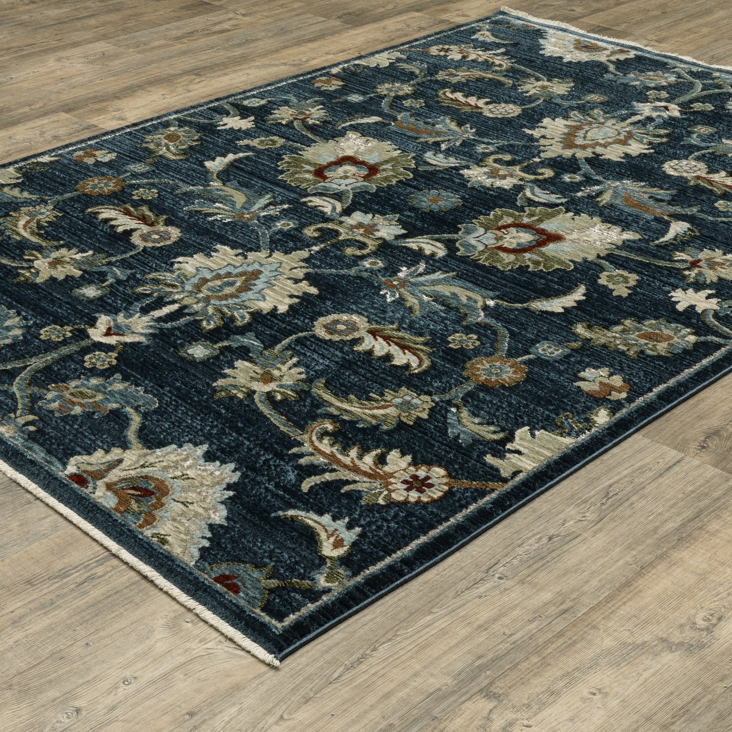 Capella Blue Multi Traditional Oriental Indoor Rug