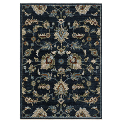 Capella Blue Multi Traditional Oriental Indoor Rug