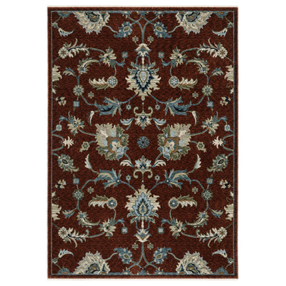 Capella Red Multi Traditional Oriental Indoor Rug