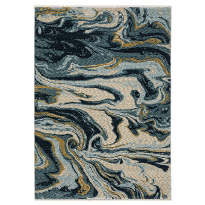 Capella Blue Blue Modern & Contemporary Abstract Indoor Rug