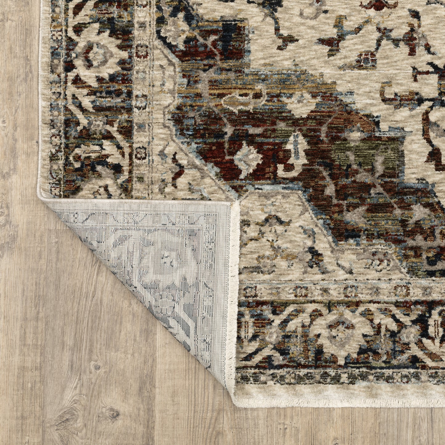 Capella Beige Multi Traditional Medallion Indoor Rug