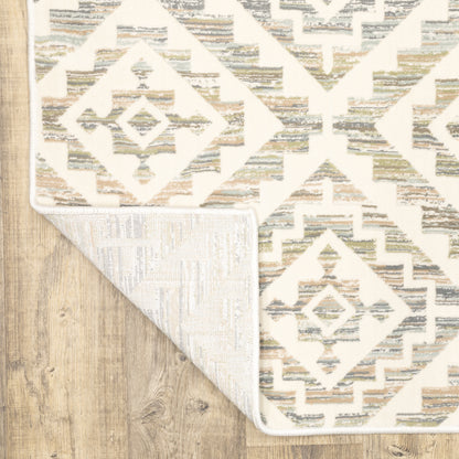 Capistrano Ivory Grey Southwestern Geometric Indoor Rug