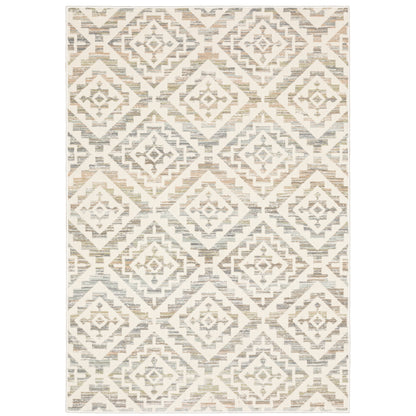 Capistrano Ivory Grey Southwestern Geometric Indoor Rug