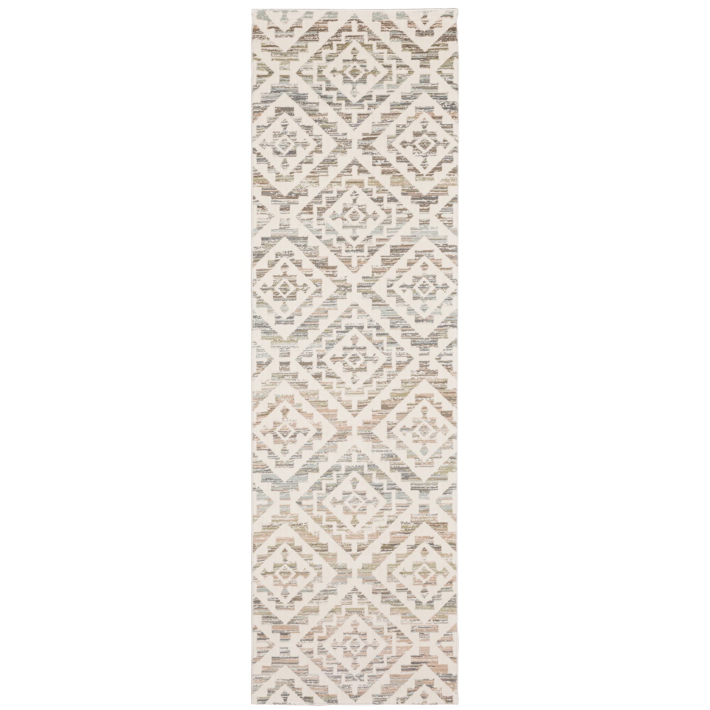 Capistrano Ivory Grey Southwestern Geometric Indoor Rug