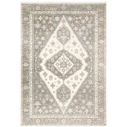 Capistrano Ivory Grey Traditional Oriental Indoor Rug