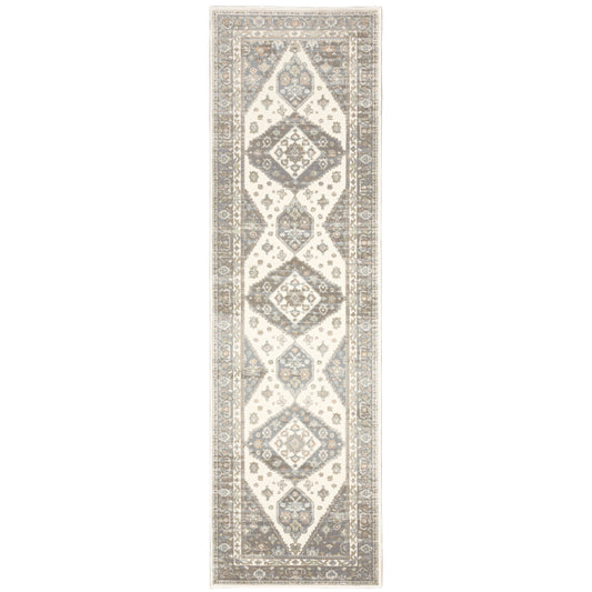 Capistrano Ivory Grey Traditional Oriental Indoor Rug