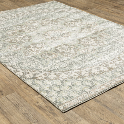 Capistrano Ivory Grey Global Floral Indoor Rug