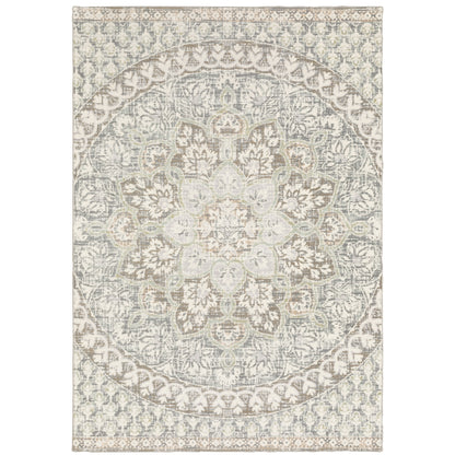 Capistrano Ivory Grey Global Floral Indoor Rug