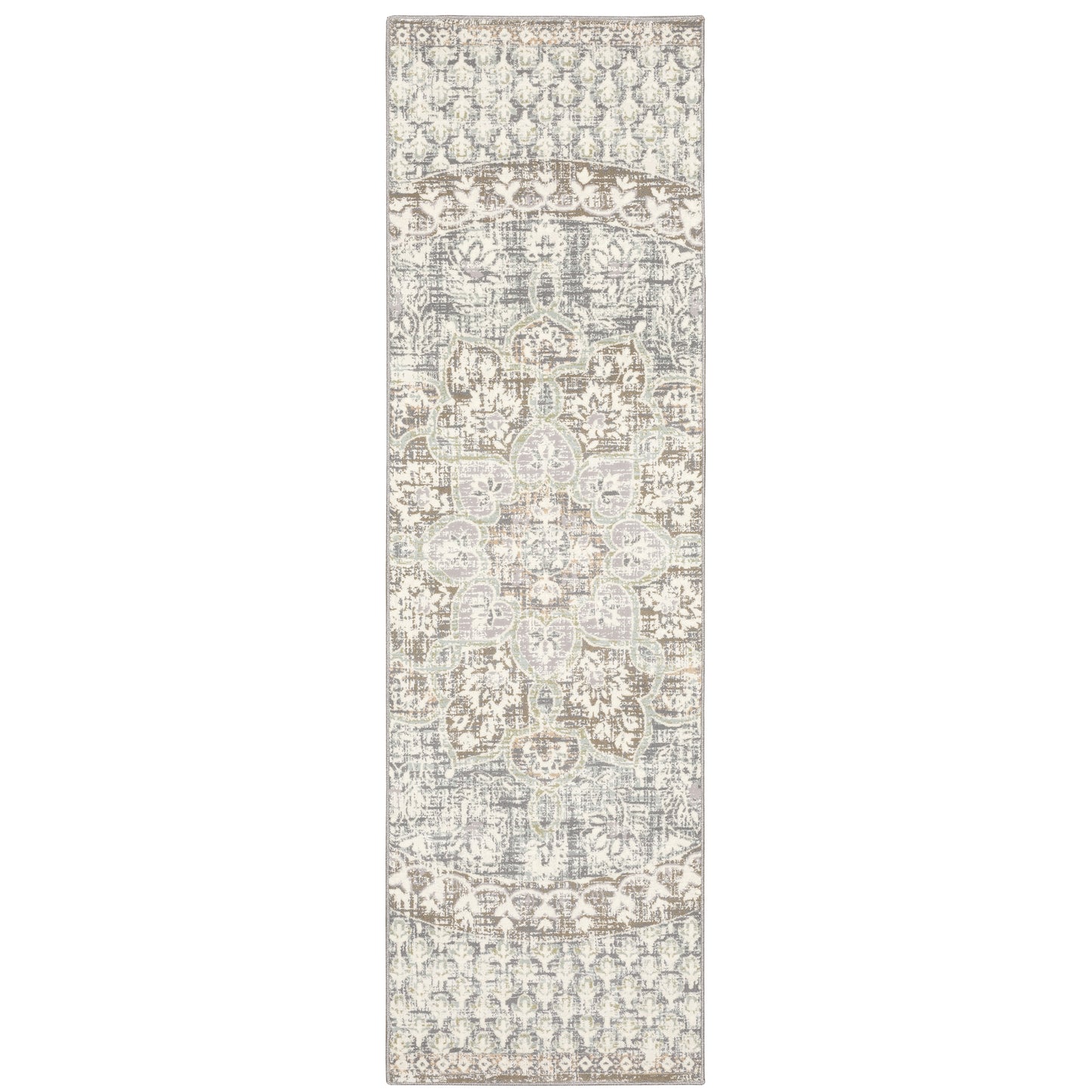 Capistrano Ivory Grey Global Floral Indoor Rug