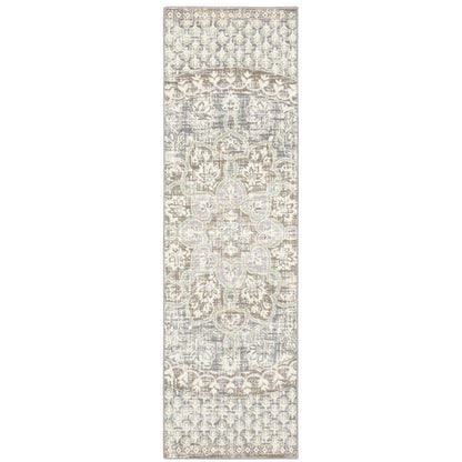 Capistrano Ivory Grey Global Floral Indoor Rug