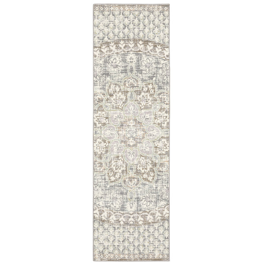 Capistrano Ivory Grey Global Floral Indoor Rug