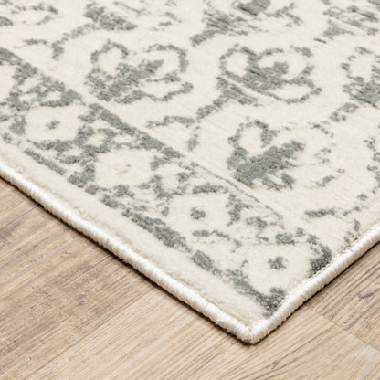 Capistrano Ivory Grey Global Floral Indoor Rug