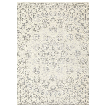 Capistrano Ivory Grey Global Floral Indoor Rug