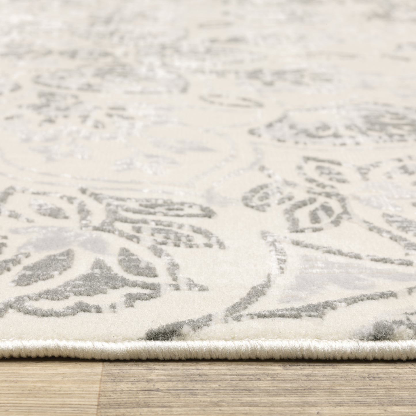 Capistrano Ivory Grey Global Floral Indoor Rug