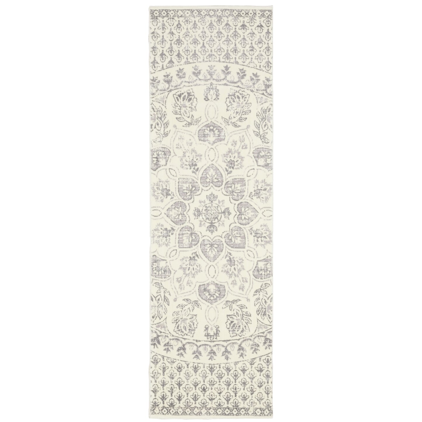 Capistrano Ivory Grey Global Floral Indoor Rug