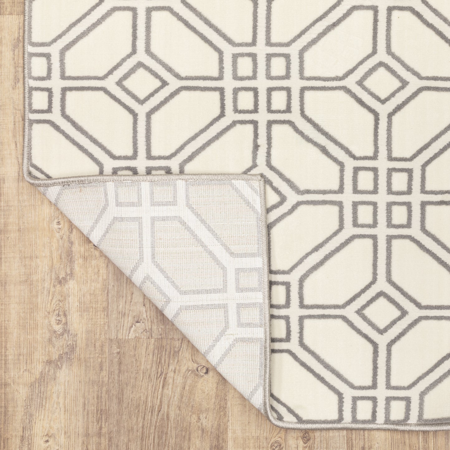 Capistrano Ivory Grey Moroccan Geometric Indoor Rug