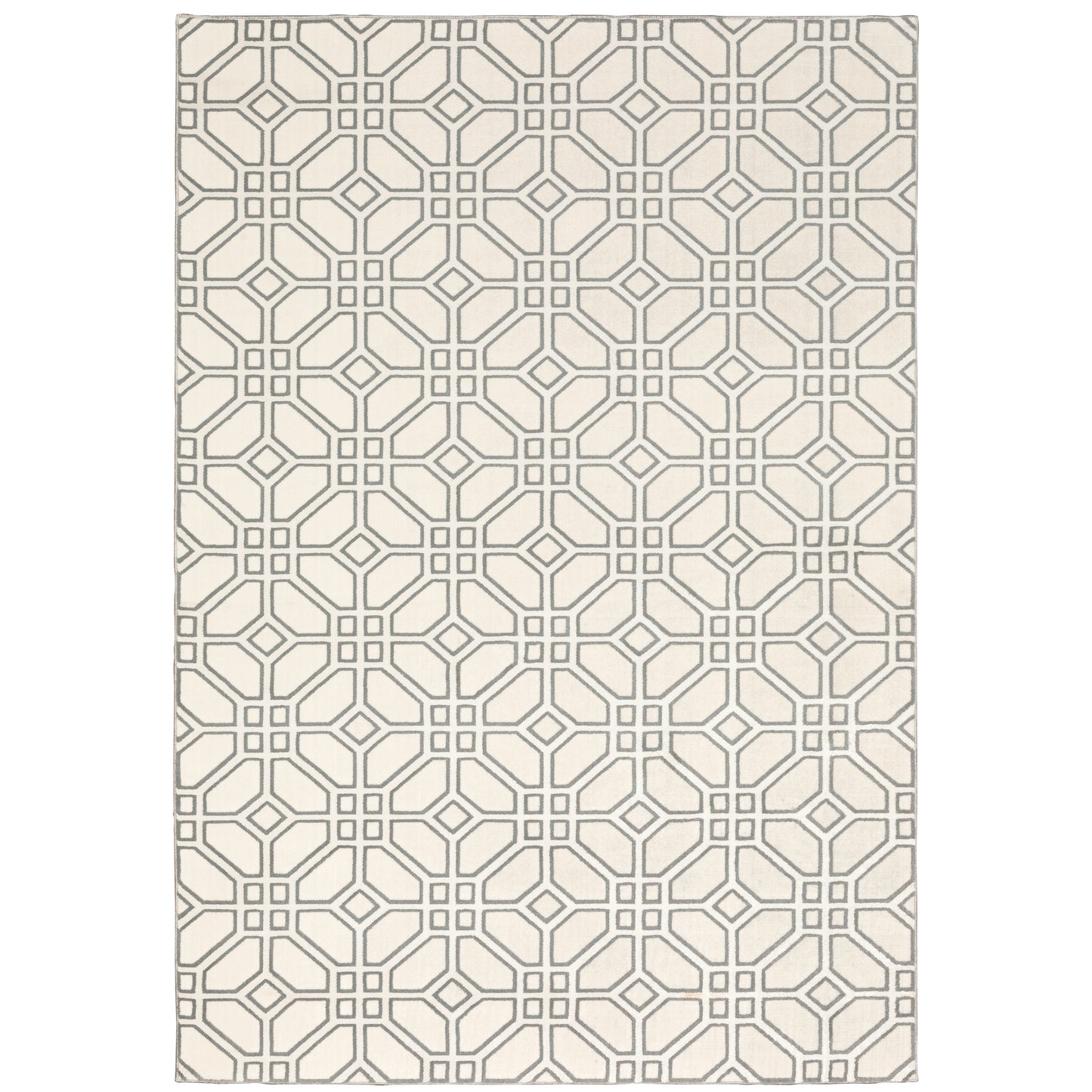 Capistrano Ivory Grey Moroccan Geometric Indoor Rug