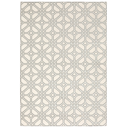 Capistrano Ivory Grey Moroccan Geometric Indoor Rug