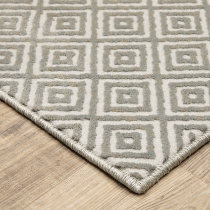 Capistrano Grey  Transitional Geometric Indoor Rug