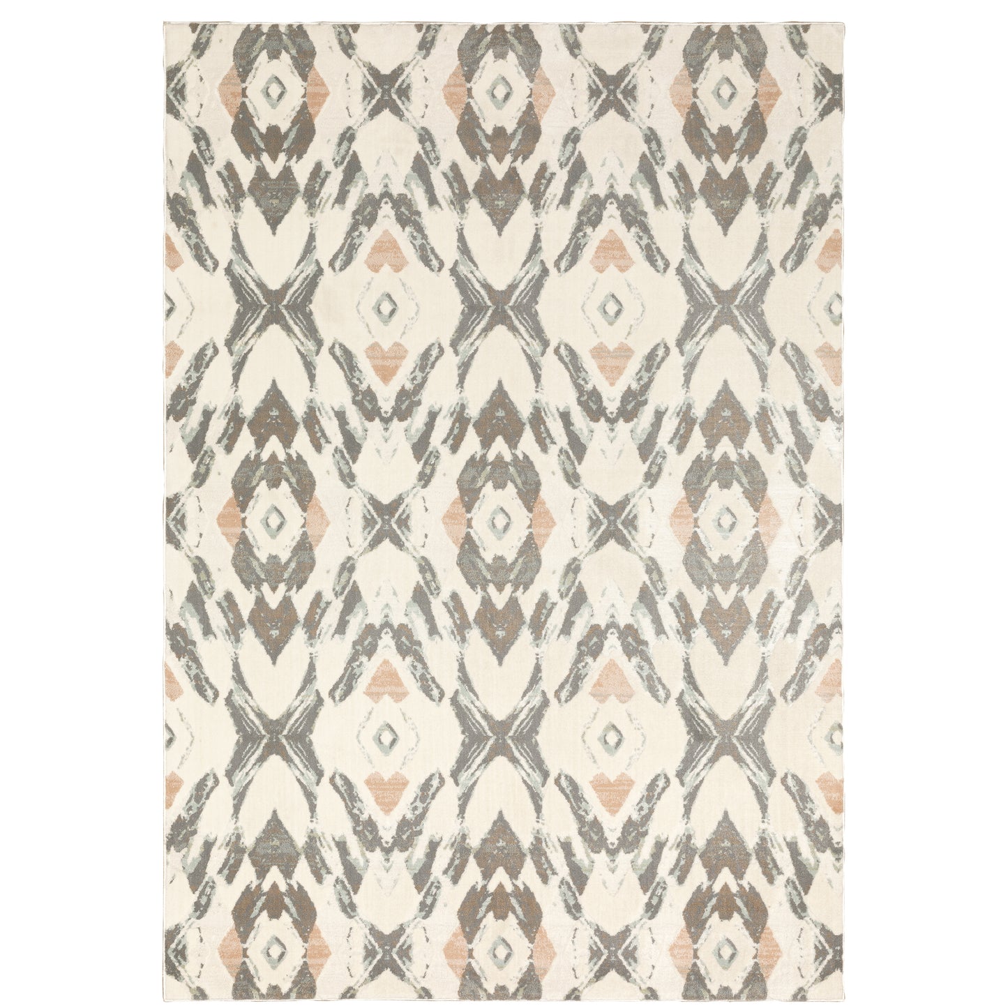 Capistrano Ivory Pink Bohemian Geometric Indoor Rug