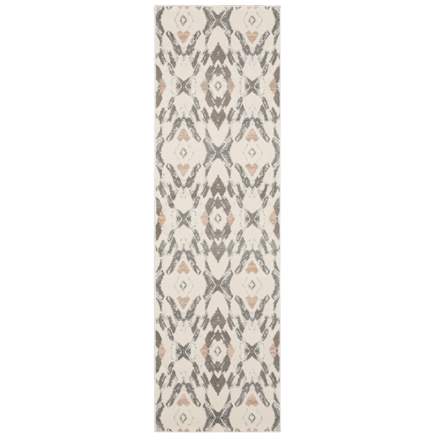 Capistrano Ivory Pink Bohemian Geometric Indoor Rug